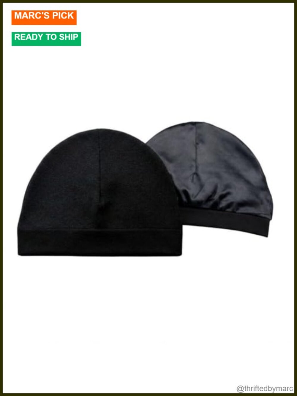 Satin Lined Skull Cap Stretch Beanie Hair Protection Sleep Cap